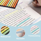 Potanro Sticky Tabs 2300 Pcs Translucent 10 Sheets Highlighter Book Tape Long - Image 3
