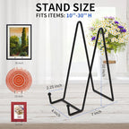 Decolore 10 Inch 3 Pack Large Black Table Easel Plate Stands - Image 2