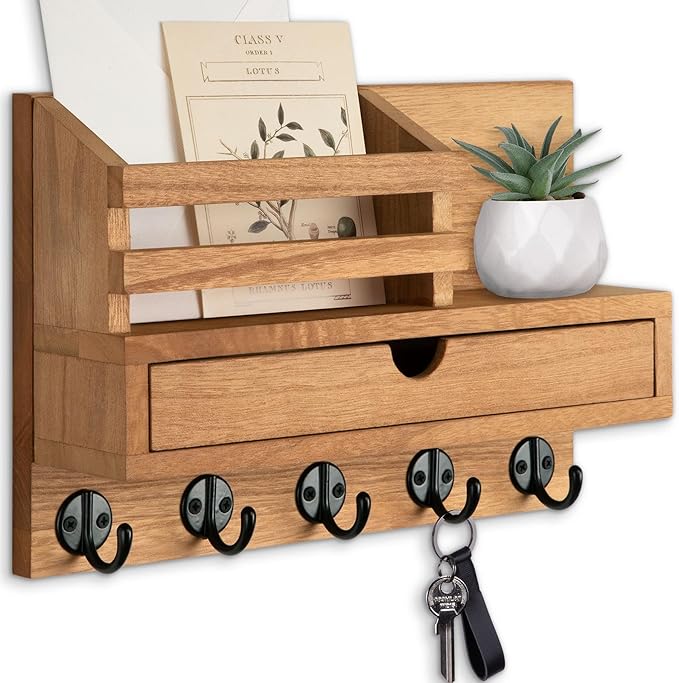 Lucundm Key Holder Wall Mount, Mail Holder by Lucundm