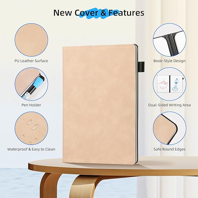 AGM Portable White Board Dry Erase Notebook, 8.4" x 6" Double Sided Folding - Image 6