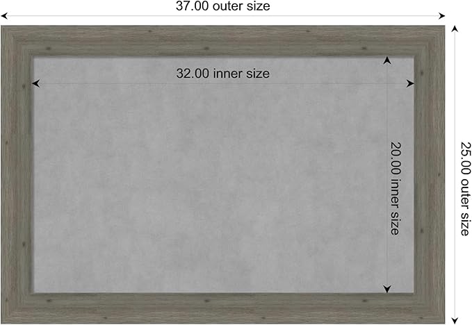 Amanti Art Grey Framed Magnetic Board 25x37 Large Vision Board - Image 4