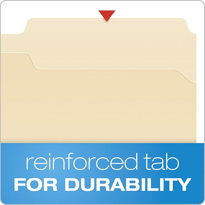 Pendaflex Manila File Folders Legal Size 2 Fasteners | 1/3 Cut Tabs | - Image 5