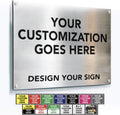 Custom Outdoor Aluminum Signs, Personalized Business Signs, Waterproof Silver