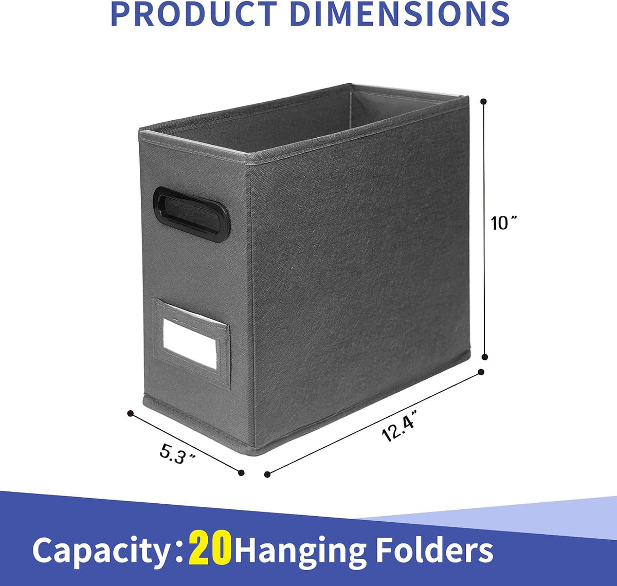 6 Pack Collapsible File Storage Box for Letter Size Documents, Portable File ...