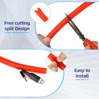 Split Wire Loom Tubing, 25ft Cord Protectors from Pets No Chew, Flexible Wire - Image 2