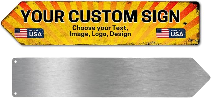Custom Left Arrow Metal Sign by DC | Directional Signs by DreamController