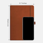 RETTACY Bullet Dotted Journal Notebook, 256 Pages, A5 Medium Size, Leather - Image 8