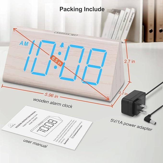 DreamSky Wooden Digital Alarm Clocks - Image 7