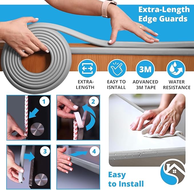 Furniture Edge Guards | 16ft Protective Protective Foam Cushion | Baby Child - Image 4