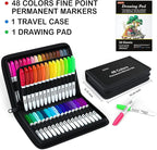 Shuttle Art Permanent Markers, 48 Colors Fine Point, Wood and Stone, Gift - Image 2
