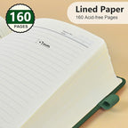 PERCUN Lined Journal Notebook for Men & Women, 160 Pages College Ruled Journal - Image 4