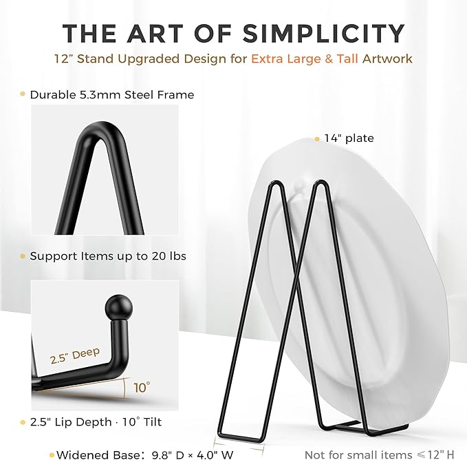 TR-LIFE 3 Pack 12 Inch Plate Stands - Image 2