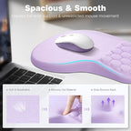 Ospelelf Ergonomic Mouse Pad and Keyboard Stand Wrist Rest Set, Memory Foam - Image 3