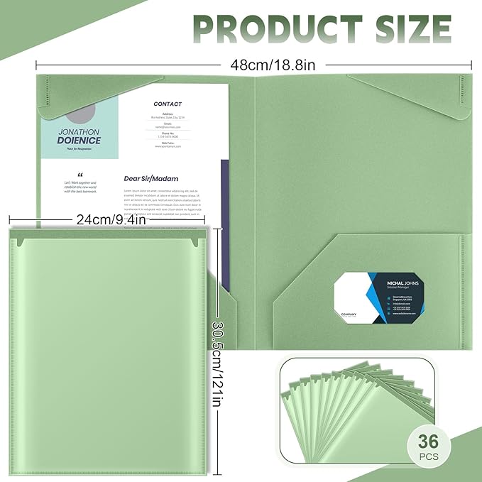 Henoyso 36 Pcs Plastic Folders - Image 2