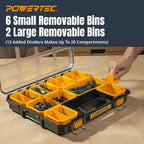 POWERTEC Small Parts Organizer & Tool Box – 20 Compartments, IP65 Water & Dust - Image 3