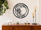 ENFODREAM Moon Metal Floral Art Decor Black Boho Large Floral Moon and Star - Image 3