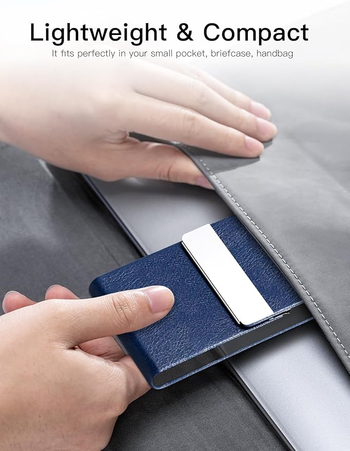 Padike Professional Business Card Holder PU Leather Business Card Case Name - Image 6