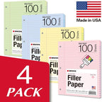 Kaisa Filler Paper Colored loose Leaf Paper, Wide Ruled 8x10.5in Colored Paper - Image 2