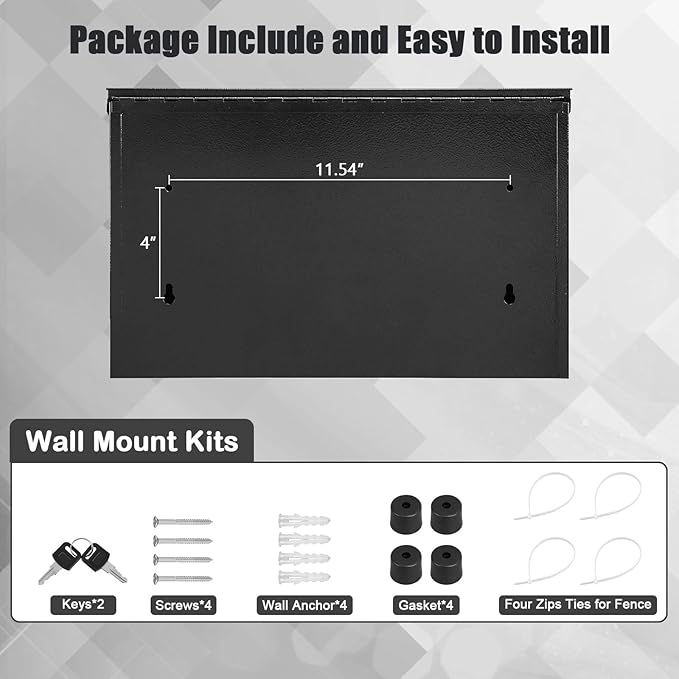 KYODOLED Locking Wall Mount Mailboxes - Image 4