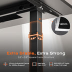 Huuger Dual Motor Electric Standing Desk Frame, Sit Stand up Desk Leg - Image 9