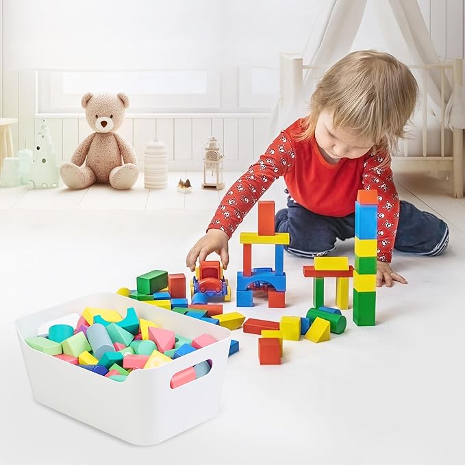 Tiawudi 12 Pack Storage Bins, Plastic Storage Containers, Countertop or Shelves - Image 5