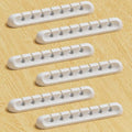 Apromisith USB Cable Organizer Clips Cord Holder, 6 Packs White Self Adhesive by Apromisith