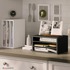 Ballucci Paper Organizer, 3-Tier Stackable Wood Desk Organizer, Document File - Image 7