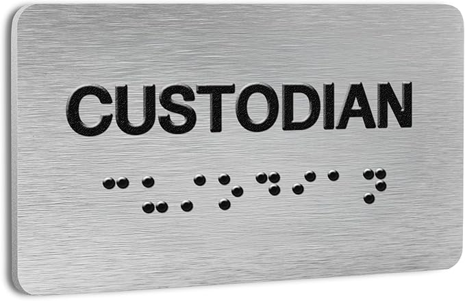 Custodian Signs for Business and Office Sign, ADA Signs by Flyangle