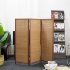 Furnnylane 3 Panel Short Room Divider Screen, Small Bamboo Panel Divider - Image 5