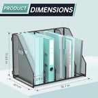 Gawerk 2 Pack Desktop File Magazine Folder Holder 5 Vertical Compartments - Image 2