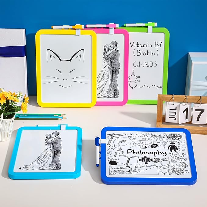 Outus 10 Pcs Dry Erase Mini White Boards Bulk 8.5 x 11'' Small Magnetic - Image 3