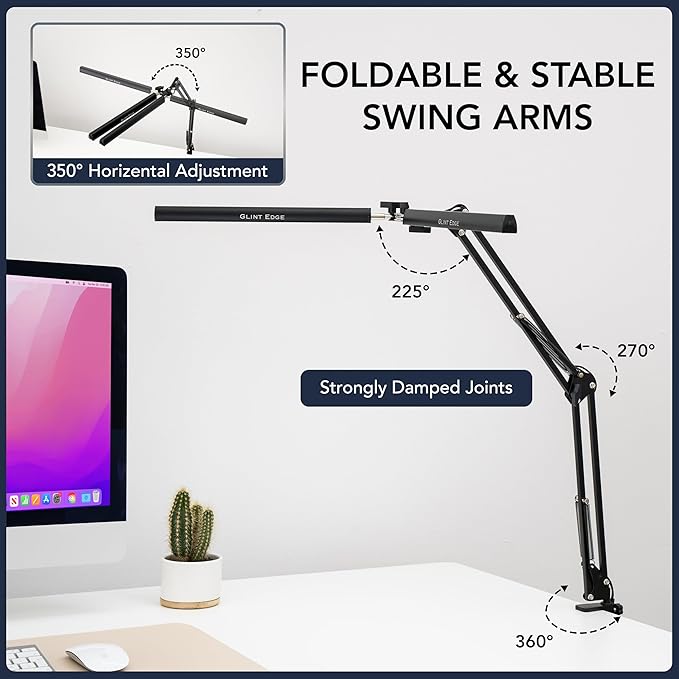 Glint Edge Double Head LED Desk Lamp, Ultra-Wide Coverage - Image 5