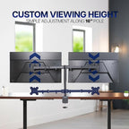 VIVO Dual Monitor Desk Mount, Heavy Duty Fully Adjustable Stand, Fits 2 LCD LED - Image 5