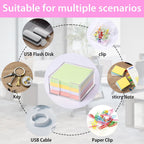 3x3 Inch Acrylic Sticky Note Holder, Crystal Clear Sticky Note Dispenser for Dorm Room Home and Office Acrylic Desk Organizer