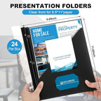 Teling 24 Pcs Clear Front Report Covers - Image 2