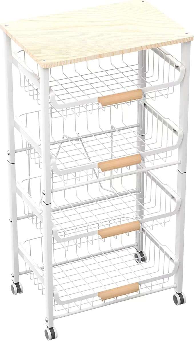 NiuYichee 5-Layer Fruit Basket Kitchen Food Storage Organizer and Storage Rack by NiuYichee