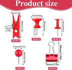 200 Pieces Push Pins, 5 Style Red Thumb Tacks Decorative Push Pins - Image 2