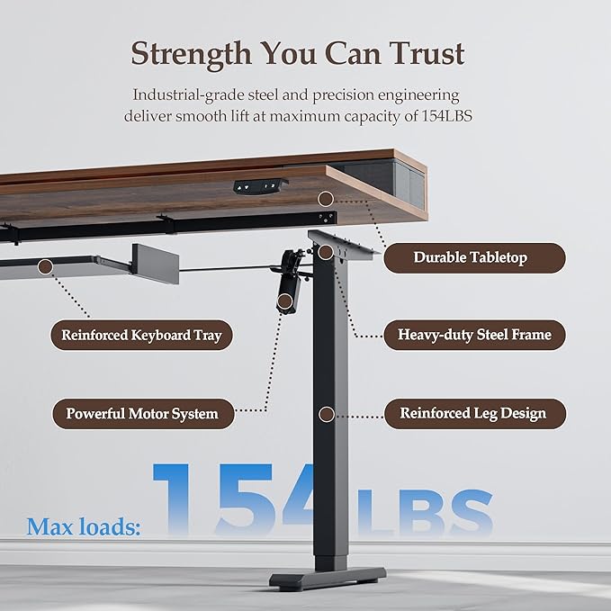 Klicelor 48 Inch Electric Standing Desk - Image 9