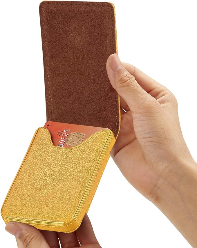 Outus 2 Pieces Business Card Holder, PU Leather Business Card Case Pocket Wallet - Image 5