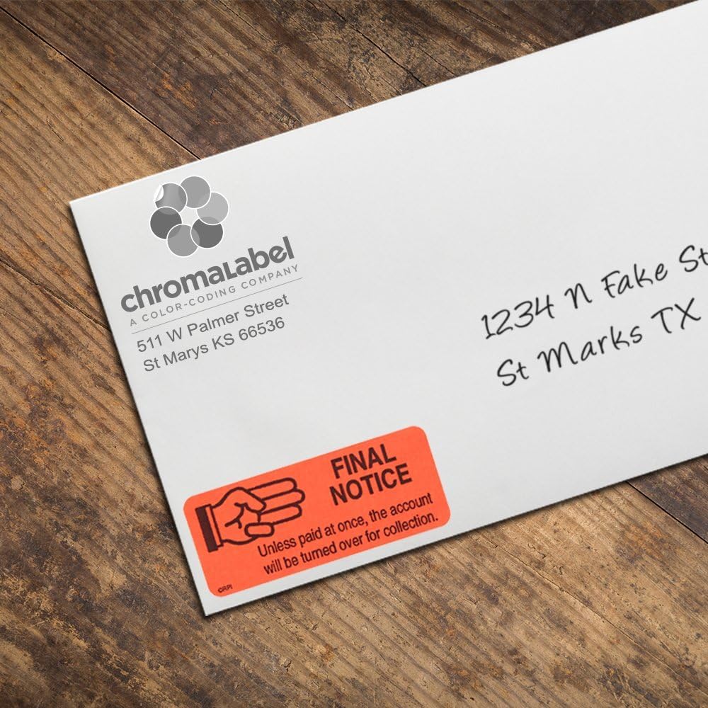 1" x 2.25" 3 Assorted Account Receivable Labels, 250/Box | Product Identification Stickers for Packaging, Warehouses, Retail, Shipping, Inventory and Organization. Made in USA