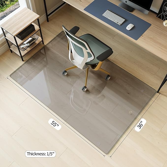 Koonmi Tempered Glass Chair Mat - Image 4
