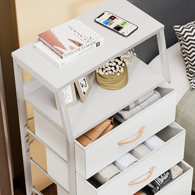 Furnulem Tall 4 Drawers Dresser, Vertical Storage Tower - Image 5