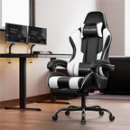 gtplayer gaming chair, computer chair with footrest and shown in use