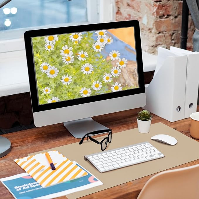 Bloss Beige Desk Mat 23.6" x 13.8", Desk Matt - Image 2