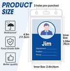 200 Pcs Vertical Badge Holders, Waterproof ID Badge Holder, Credit Cards - Image 2