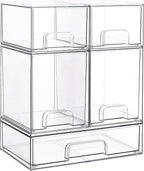 Vtopmart Stackable Storage Drawers Set of 5, Beauty Supplies Storage, Pantry