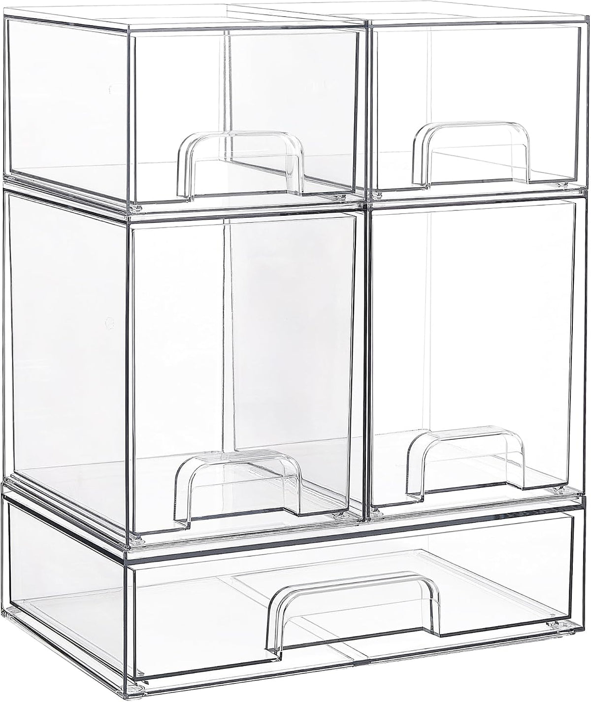 Vtopmart Stackable Storage Drawers Set of 5, Beauty Supplies Storage, Pantry