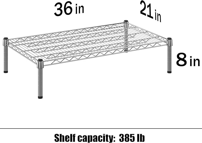 Regal Altair 21" Deep x 36" Wide x 8" Height Wire Shelving Kit | 1-Tier | NSF - Image 3
