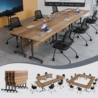 Folding Conference Table 4ft 5ft, Foldable Office Meeting Desk by Unknown