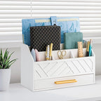 dreampossible white Wood Desk Organizer and Accessories - Image 7